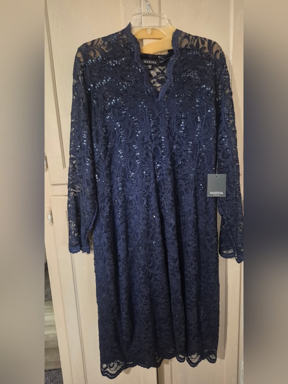 Marina Navy Blue Cocktail Dress